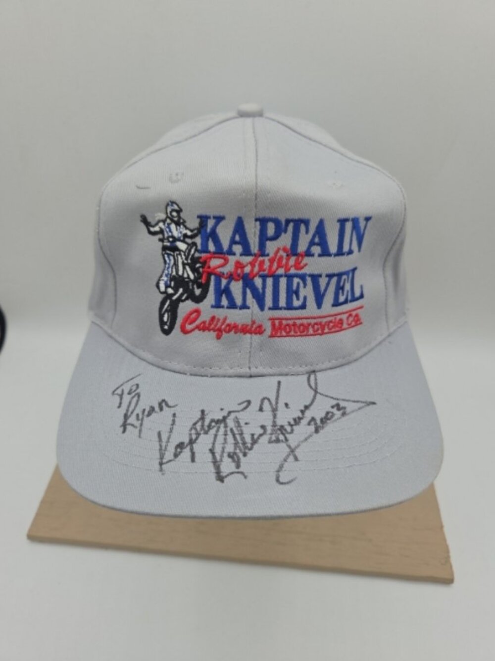 Robbie Knievel Autographed 2003 Embroidered Hat – California Motorcycle Co NWOT